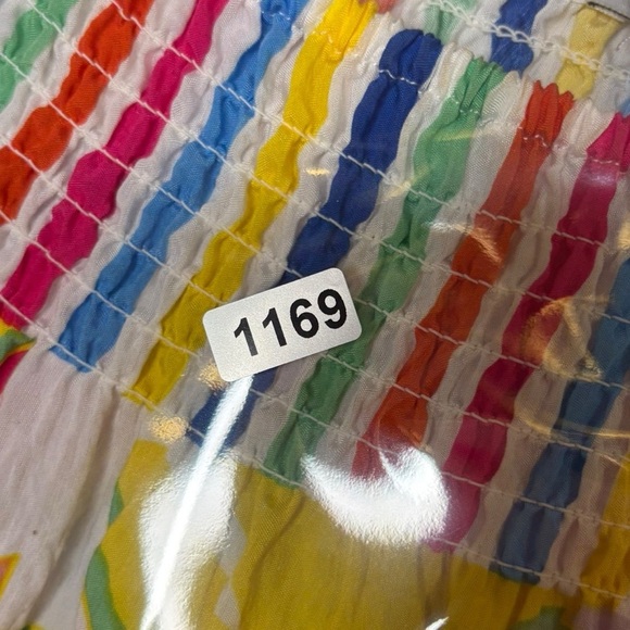 John Mark Colorful Flowy Off Shoulder Top Size Large - Picture 10 of 11